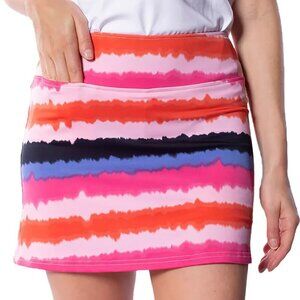 NWT Golftini Womens 16” Radiant Pull-On Pink Skort Preppy Sporty Golf Tennis XL